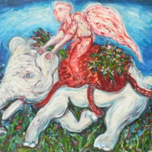 Celestial Journey: The Angel and the Elephant