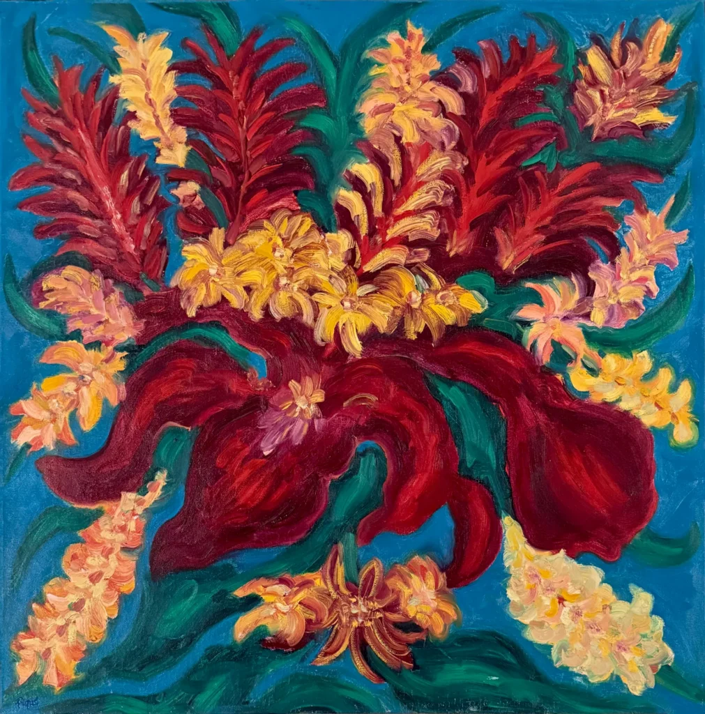 Red Hawaiian Floral 24