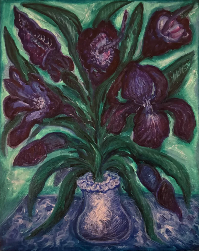 Purple Iris Still Life