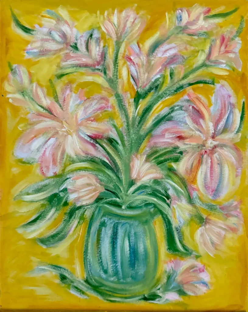 Oil on Panel Floral 39
