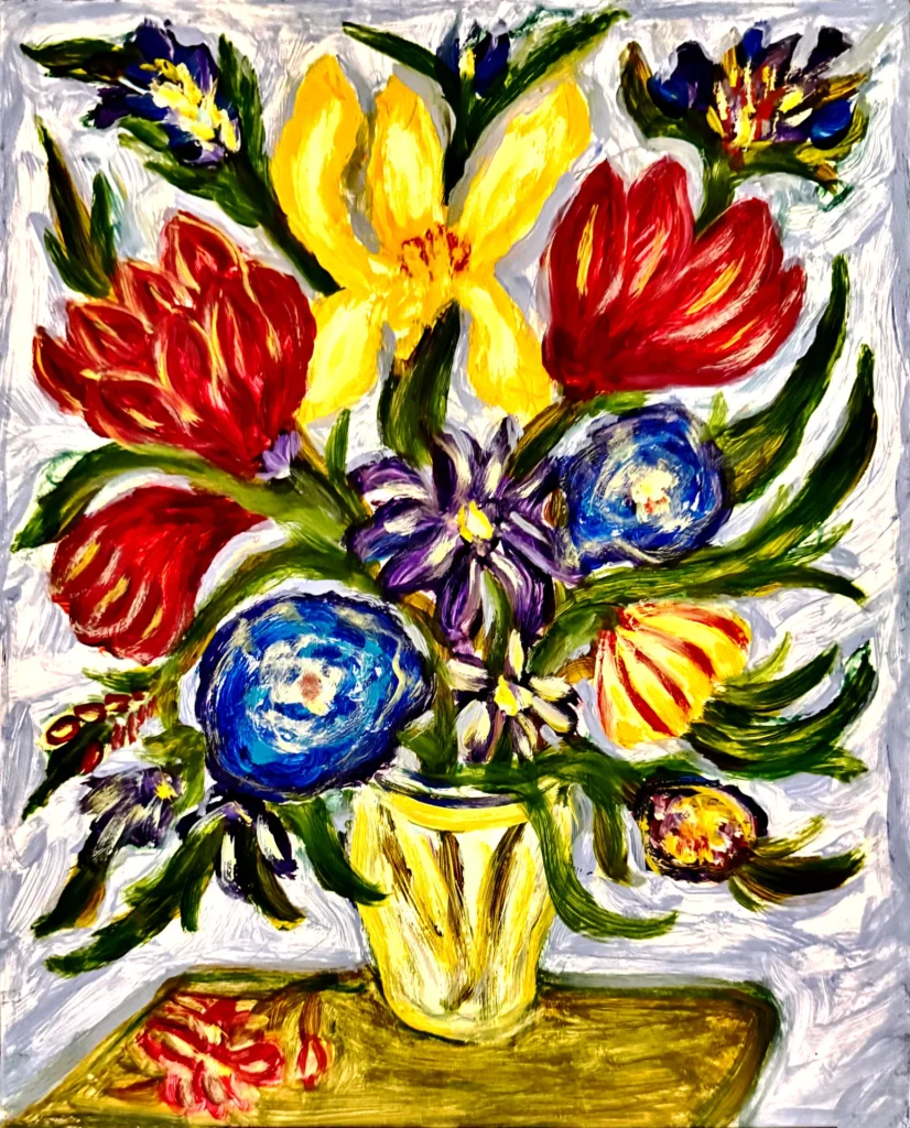 Oil on Panel Floral 41