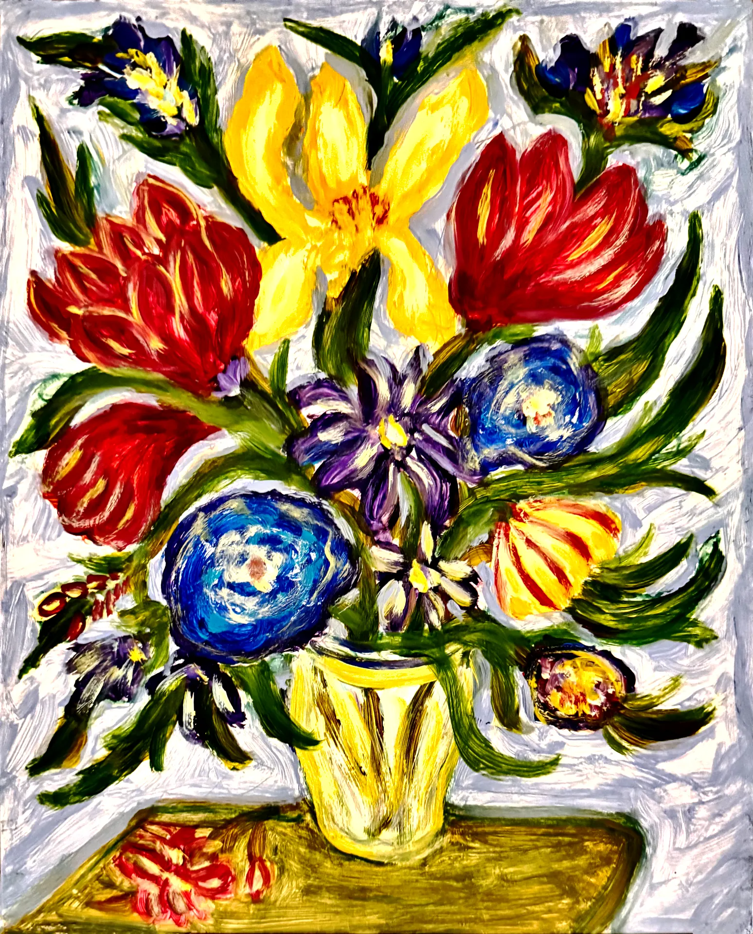 Oil on Panel Floral 41