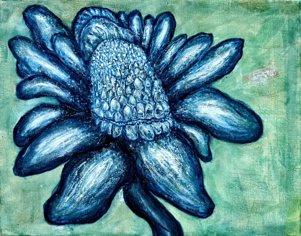 Blue Ginger Flower Set