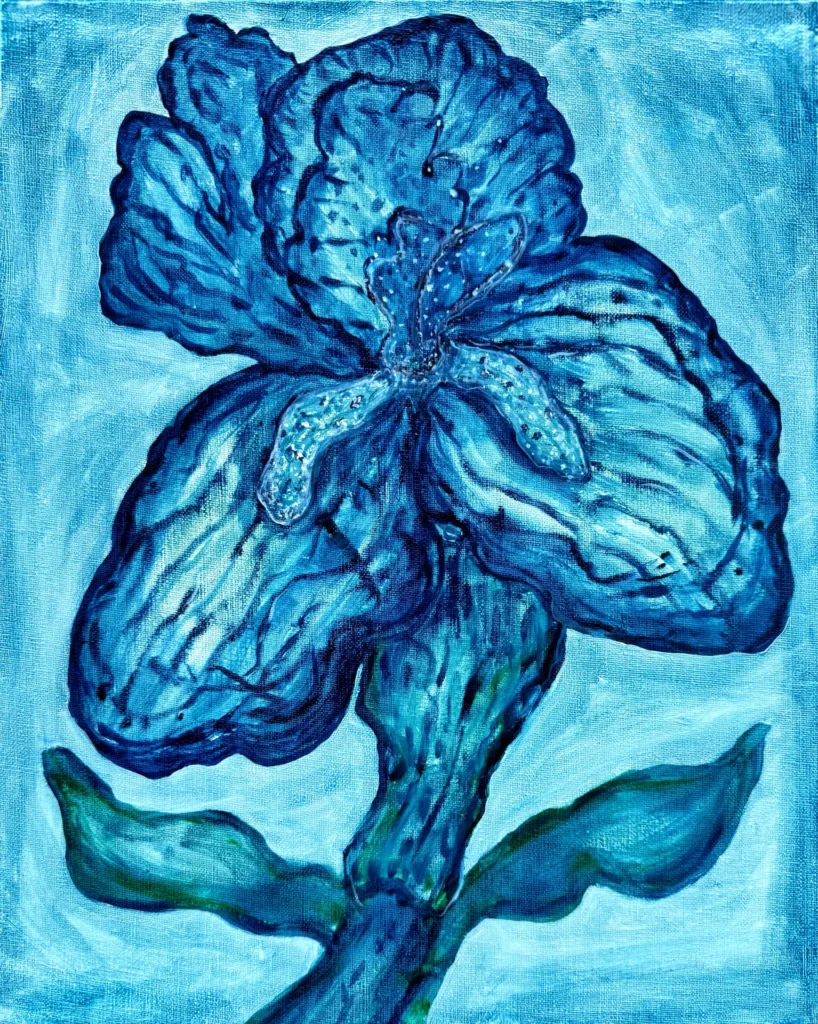 Blue Iris Floral 32