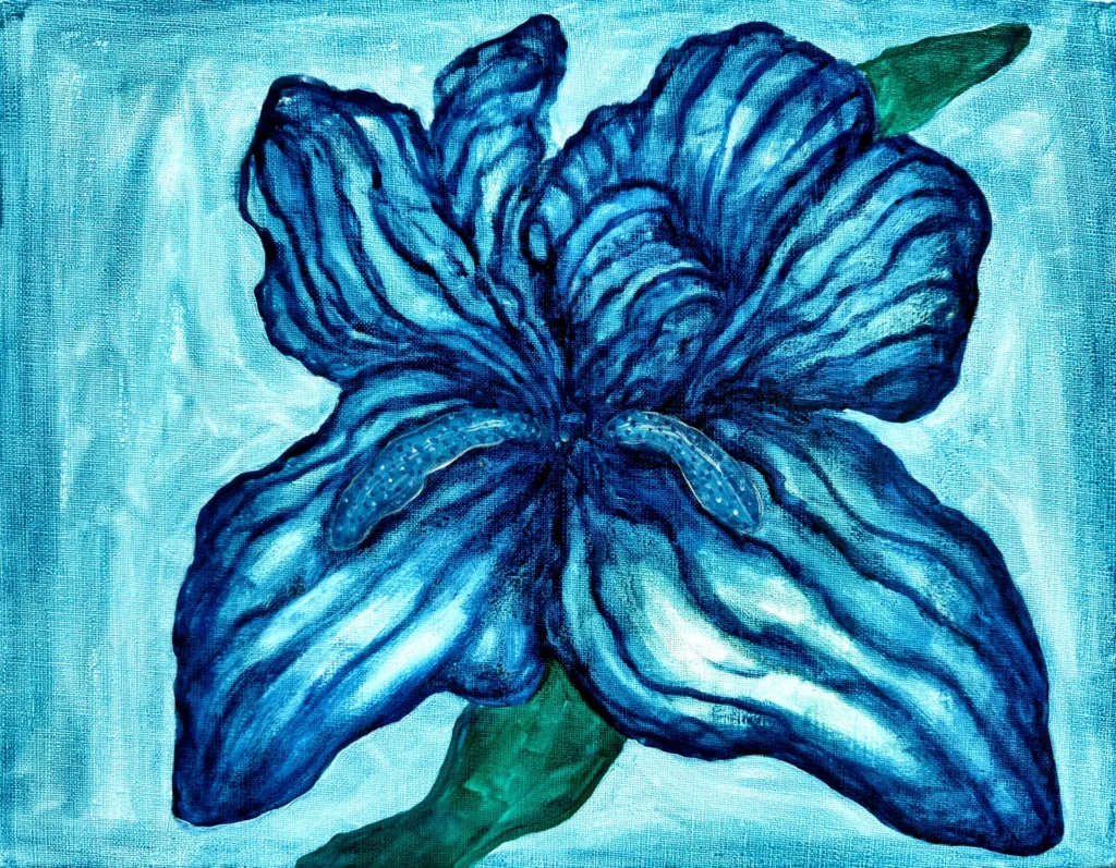 Blue Iris Floral 33